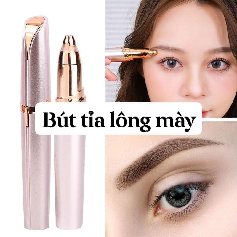 Bút Tỉa Lông Mày dùng pin Cao Cấp, Máy tỉa Cạo Lông Mày Nhỏ Gọn, Tiện Dụng Cho Nữ