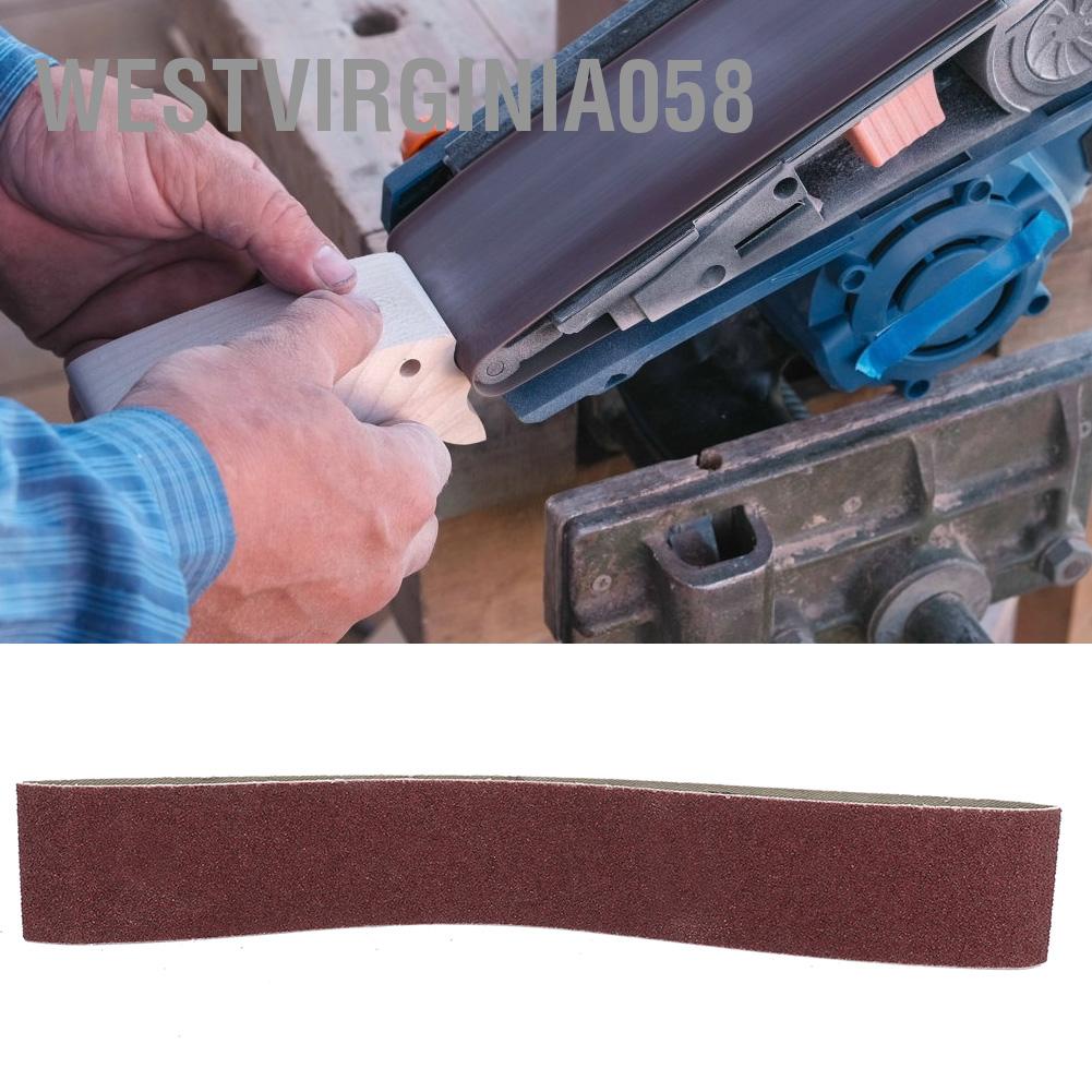 Westvirginia058 10pcs 27x2 Inch Aluminum Oxide Sanding Belt 686x50mm Abrasive Band for Wood Soft Metal