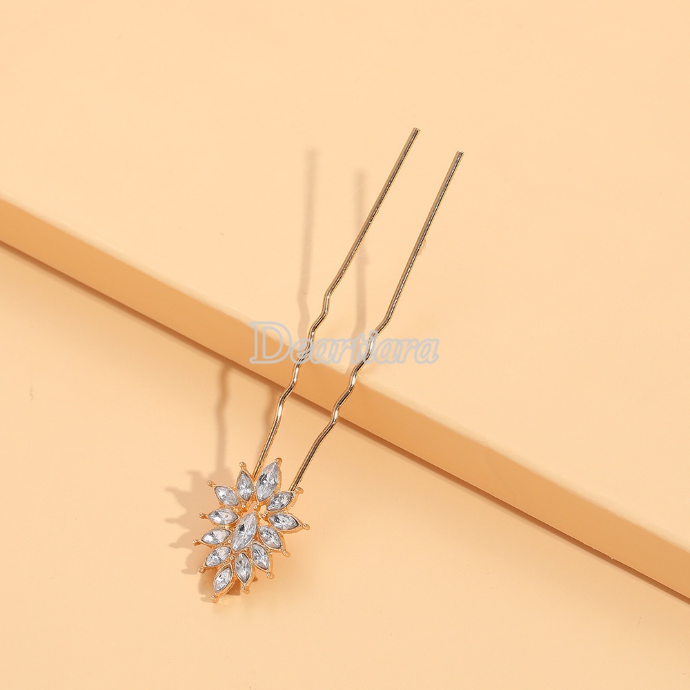 Set 5 Trâm Cài Tóc Chữ U Đính Đá Thời Trang Cho Cô Dâu