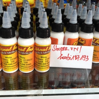 Mực tập xăm màu trắng bán lẻ :30ml /chai