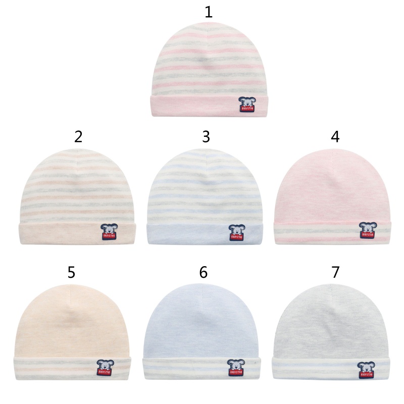 Mũ Trùm Đầu Bằng Cotton Mềm Mại Giữ Ấm Cho Bé 0-6 Tháng Tuổi