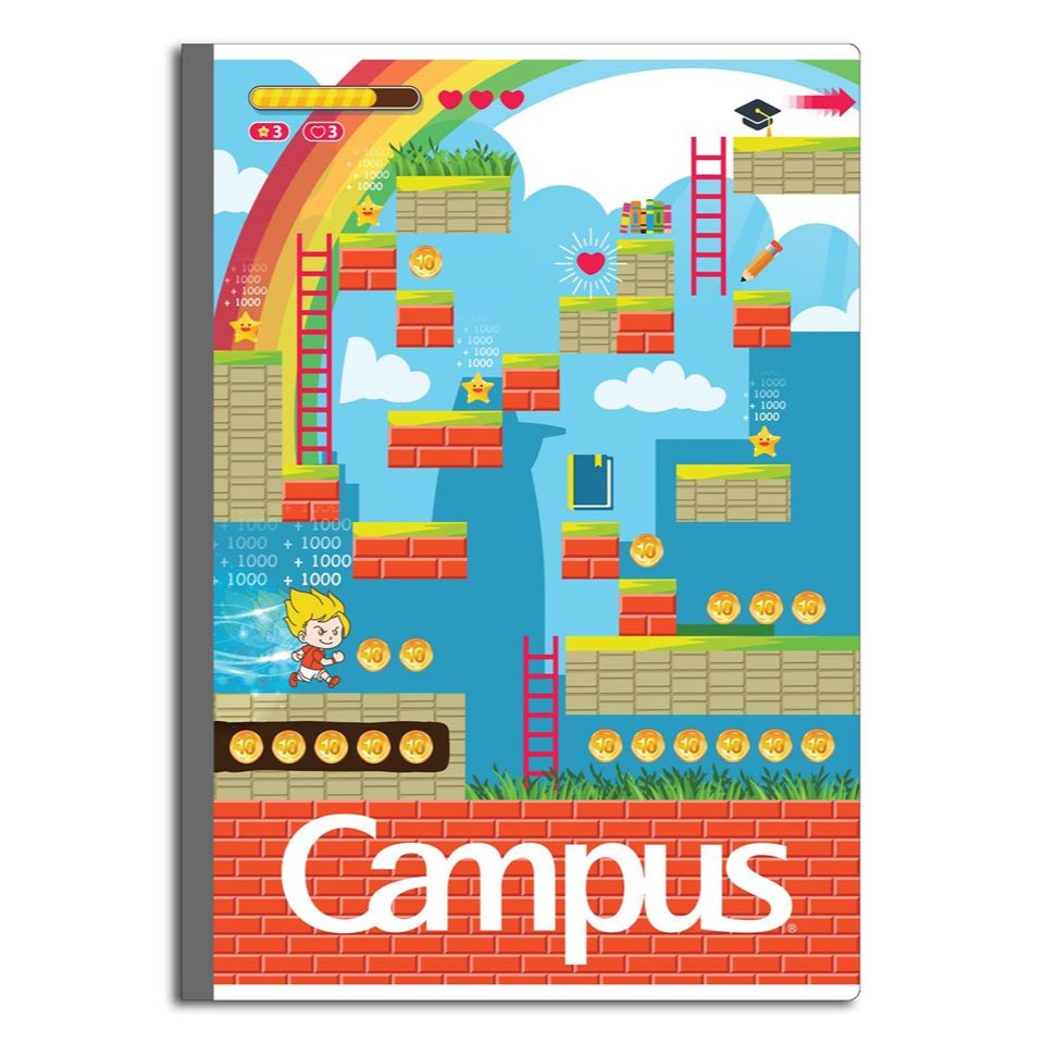Lốc 10 Quyển tập học sinh game 4 ly ngang Play A5 Campus ( NB-AZOO96 )