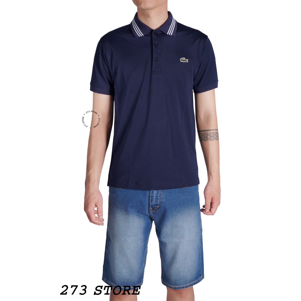 ÁO Polo Nam Vải Cotton Cá Sấu Cao Cấp Phối 3 Sọc Logo Cá Sấu Thêu Rõ Nét Trẻ Trung Lịch Lãm Phù Hợp Nhiều Phong Cách | BigBuy360 - bigbuy360.vn