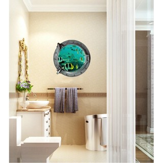 Tranh DECAL 3D Cửa sổ tàu ngầm