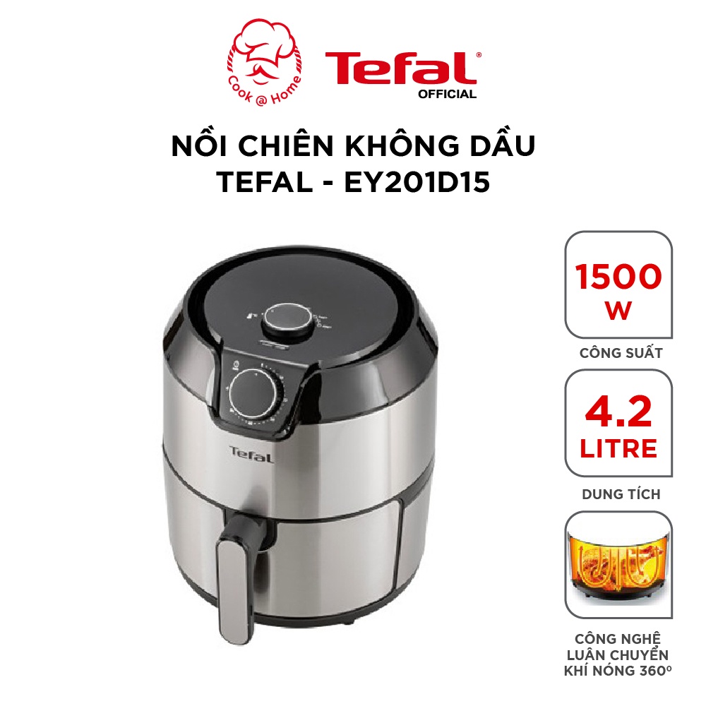 Nồi chiên không dầu chính hãng Tefal EY201D15 - 4.2 lít, 1500W