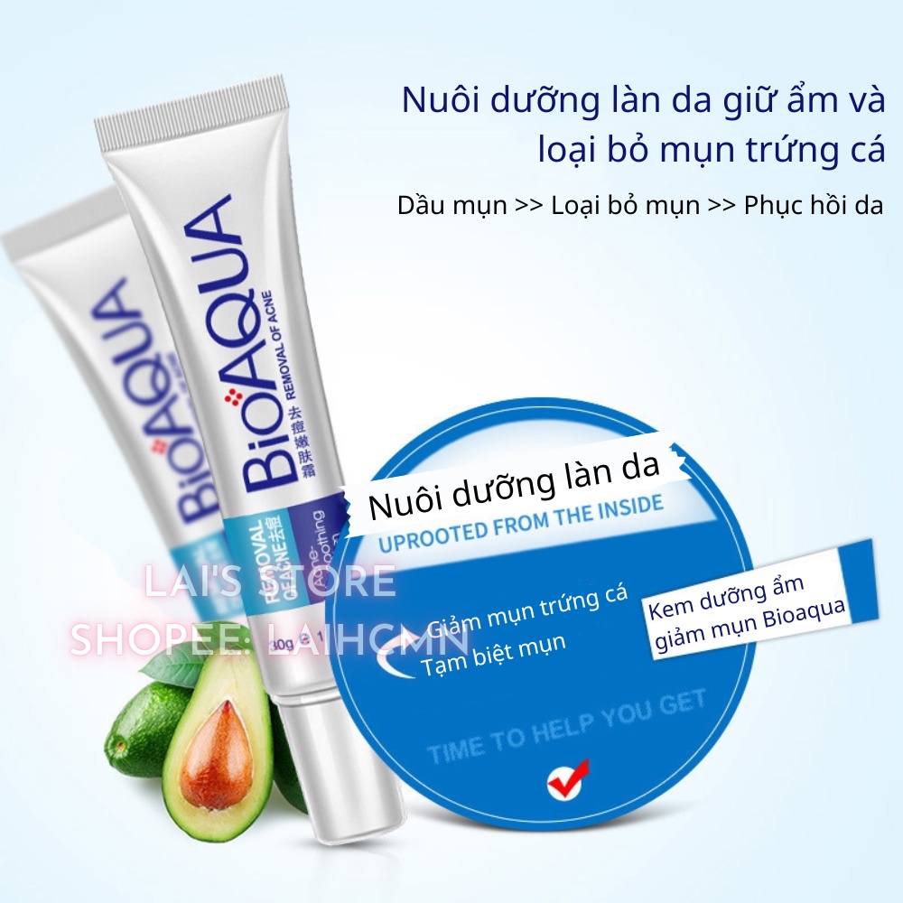 Kem Chấm Mụn Pure Skin Bioaqua Viêm, Mẩn Đỏ, Sưng Tấy, Mờ Sẹo, Thâm Mụn, Thu Nhỏ Lỗ Chân Lông, Kiểm Sát Dầu Chính Hãng