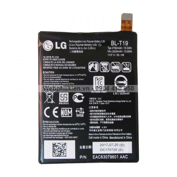 Pin zin cho LG Google Nexus 5X (BL-T19) - 2700mAh