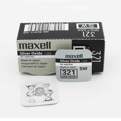 Pin Maxell 321 SR616SW dành cho đồng hồ dùng pin 321 / SR616SW (Loại tốt - Giá 1 viên)