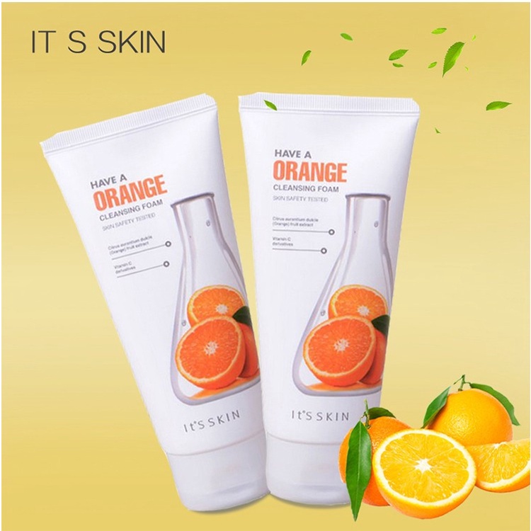 Sữa rửa mặt làm mờ vết thâm nám It's Skin Have a Orange Cleansing Foam 150ml - Cam