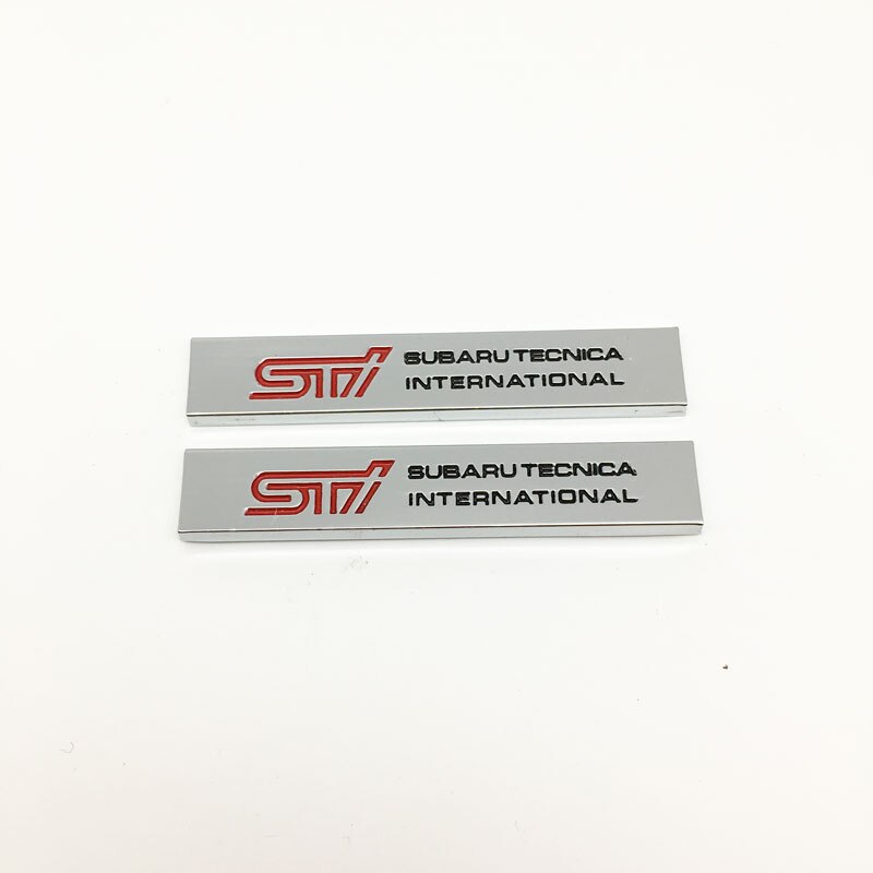 2 chiếc ❥ ❈ logo STI kim loại cho Subaru XV Legacy Forester Impreza WRX STI Trang trí thân xe biểu tượng ô tô Fender huy hiệu bên Miếng dán