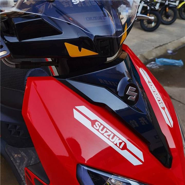 SUZUKI Xe mô tô Nhãn dán phản chiếu Giảm xóc Decal Phụ kiện sửa đổi Đối với xe tay ga Suzuki