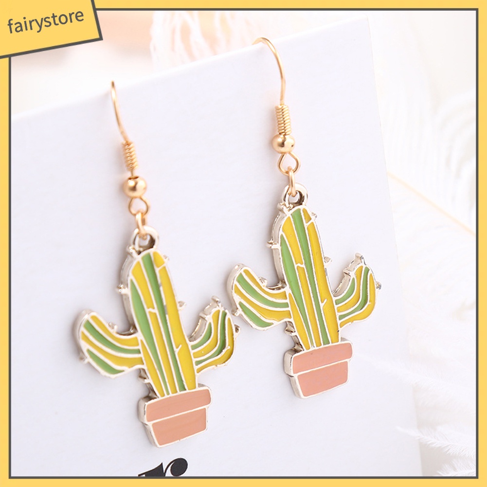 Bông tai hình cây xương rồng không gây dị ứng