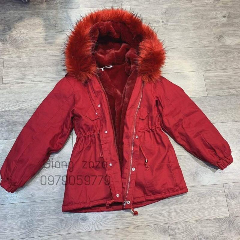 Áo Parka cổ lông lót bông QC cao cấp