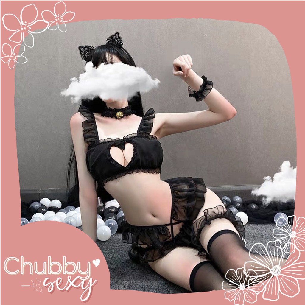 Cosplay Cô Mèo Hoang Gợi Cảm -  Chất Liệu Cao Cấp Kèm Vòng Cổ Chuông - CPL18 - Chubby.Sexy