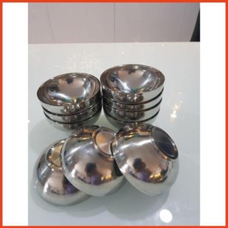 Chén inox 2 lớp cách nhiệt không nóng bộ 10cái
