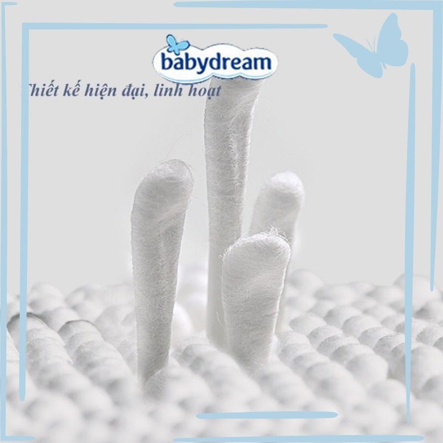 Tăm Bông Misuta Cho Bé Sơ Sinh Bông Tự Nhiên Hộp 400 Que Baby Dreams