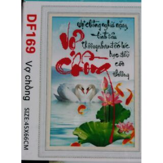 Tranh đính đá vợ chồng df169