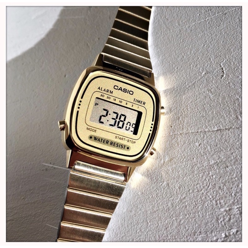Đồng hồ Nữ Casio LA670WGA-9, đồng hồ chính hãng, vàng mặt vàng