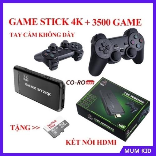 Máy chơi Game điện tử cầm tay không dây Stick 4k HDMI 3500 trò + thêm 20 game mới, game việt hóa MUMKID 31