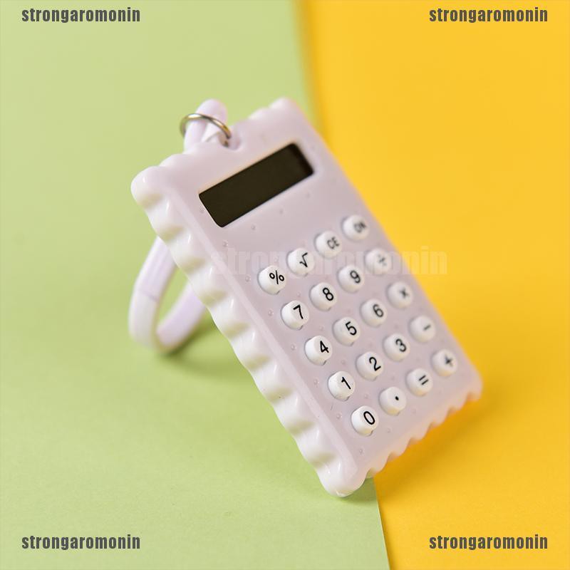 Máy tính điện tử mini 8 chữ số có móc khóa