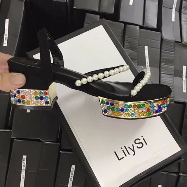 SANDAL HÀ HỒ ĐEN CỰC XINH