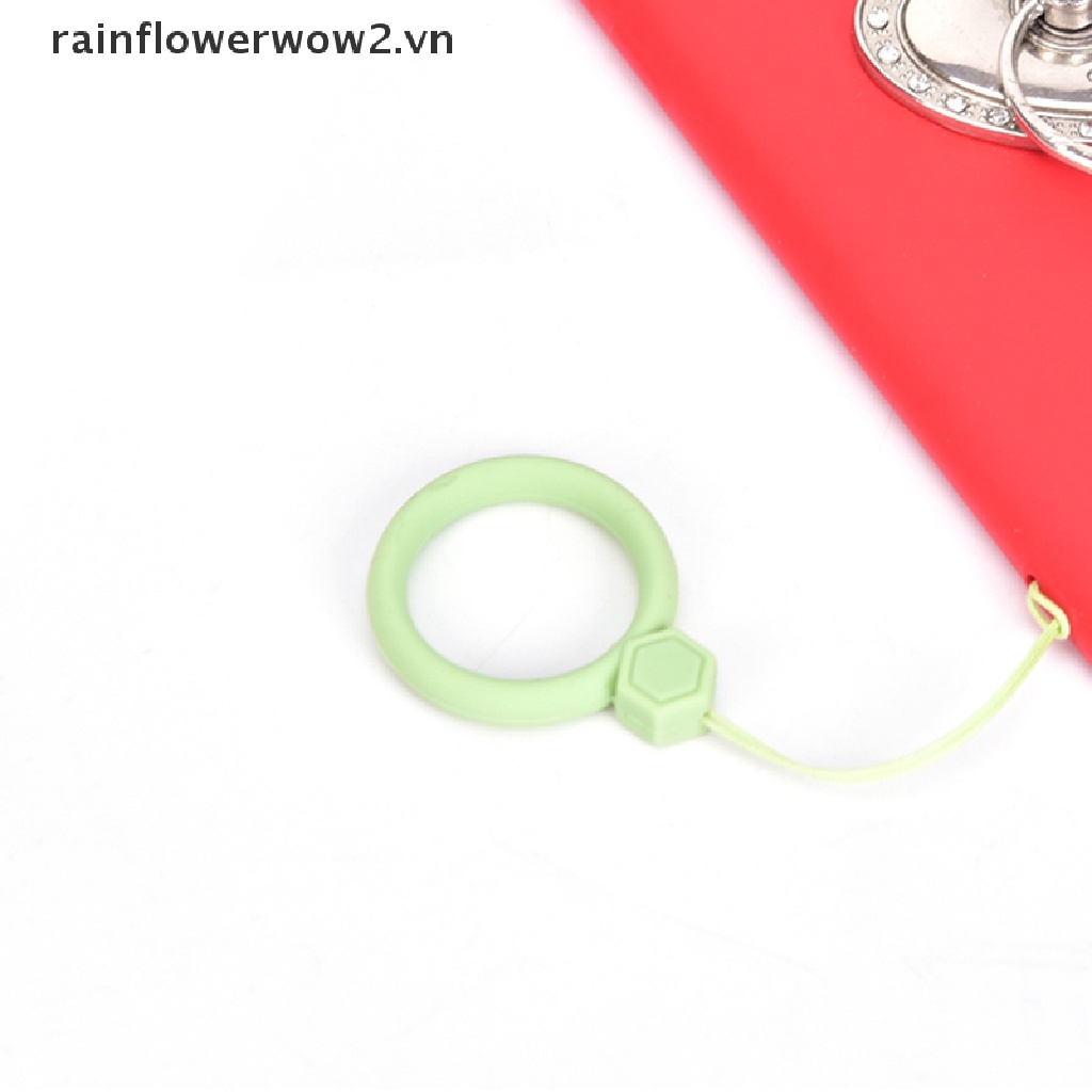Vòng Nhẫn Silicon Ngắn Đeo Ngón Tay Chống Thất Lạc Thông Dụng Gắn Điện Thoại