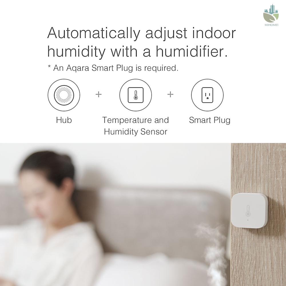 M Aqara Temperature Humidity Sensor Real-time Temperature and Humidity Detection WiFi Remote Automatic Zigbee Wireless for Smart Home Work with Android iOS APP WSDCGQ11LM