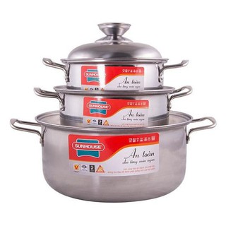 Nồi , nồi kho cá inox 1 đáy sunhouse sh224 - hàng chính hãng bảo hành 1 đổi 1