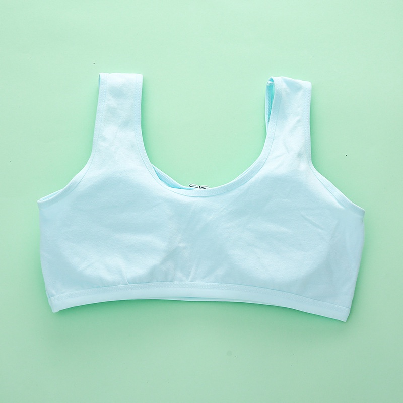 Áo Ngực Cotton Hai Dây Mỏng Thoáng Khí Thời Trang Mùa Hè Cho Bé Gái 8-16 Tuổi