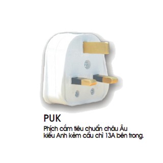 Đầu phích cắm tiêu chuẩn châu Âu, có cực nối đất LIOA PUK