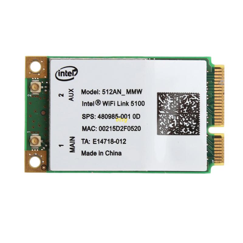 Thẻ mạng không dây mini PCI-E Link Intel 5100 WIFI 512AN_MMW 300M 2.4/ 5GHz chuyên dùng