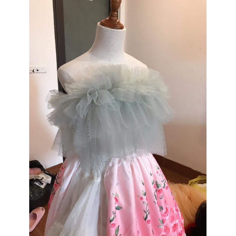 Quây voan ren lưới tutu chụp ảnh mẫu make up, beauty, váy concept