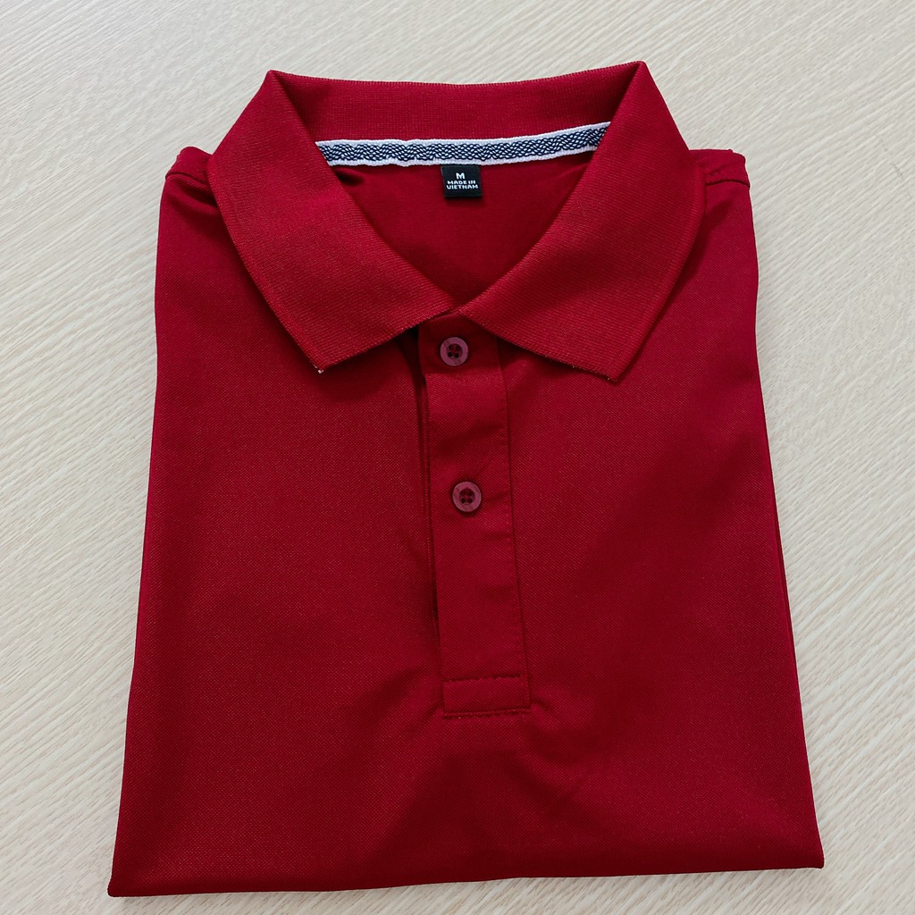 Áo POLO màu ĐỎ ĐÔ - Áo phông Trơn Nam Nữ,ngắn tay có cổ,vải cao cấp không xù,co dãn 4 chiều. Nhận IN ẤN theo yêu cầu