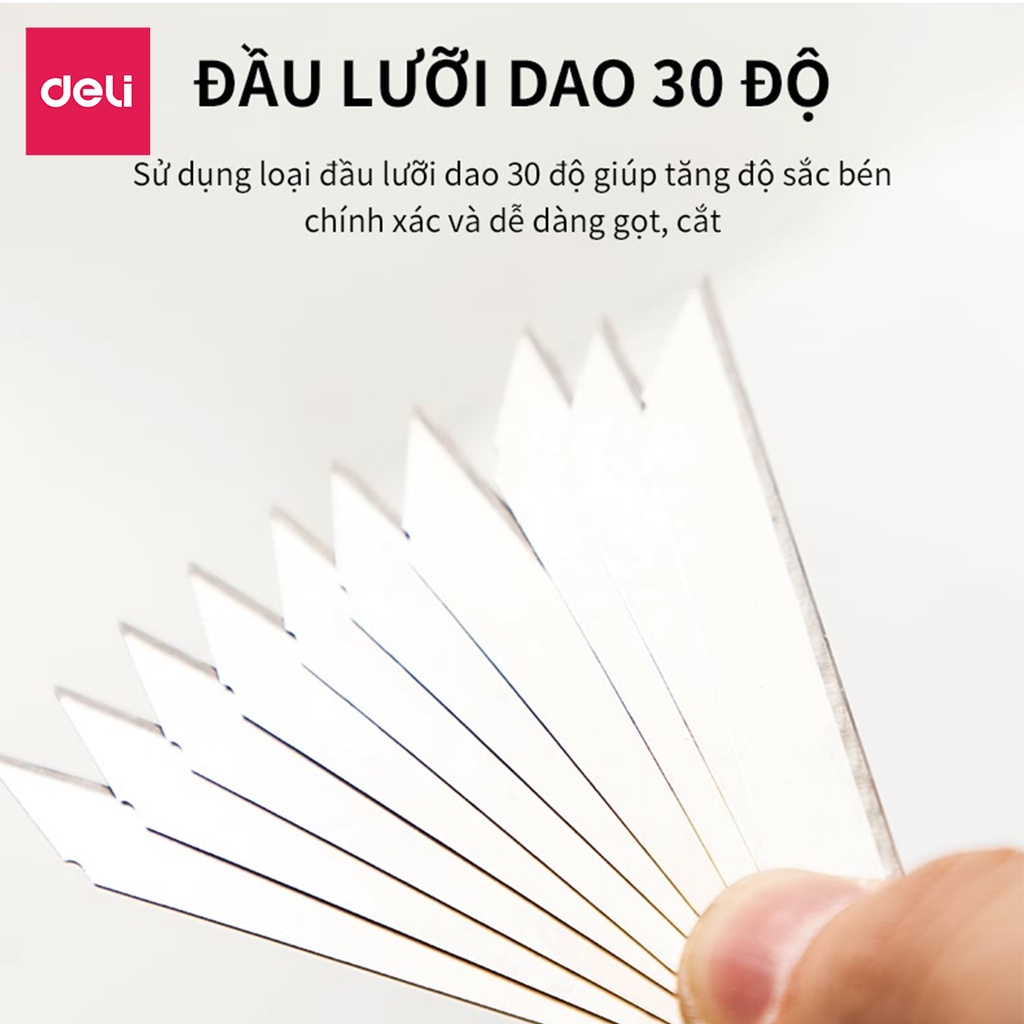 Lưỡi dao rọc giấy Deli 2011 / 2012 / 2015 I lưỡi dao thép sắc bén