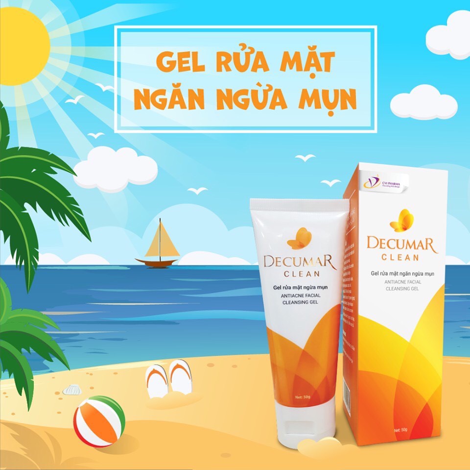 Decumar Clean ( 100g ) gel rửa mặt ngăn ngừa mụn