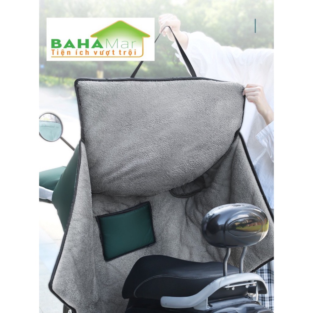 TẤM ÁO CHẮN GIÓ ĐI XE MÁY MÙA ĐÔNG  CHỐNG LẠNH KHÔNG THẤM NƯỚC "BAHAMAR" giữ ấm, chống gió khi đi xe máy