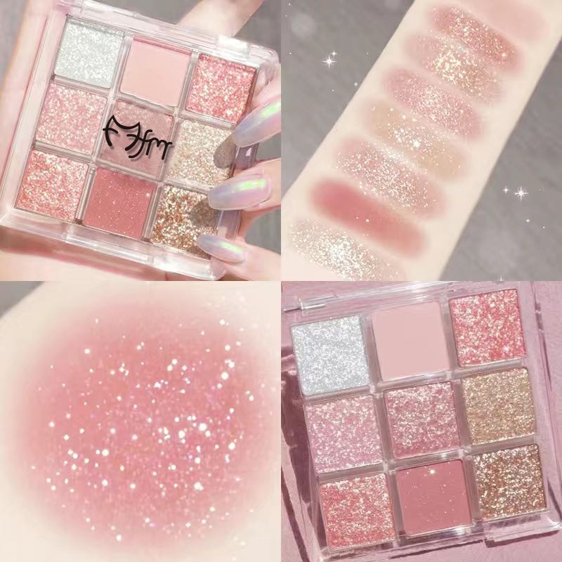 COLOURPOP Bảng Phấn Mắt 9 Màu Nhũ Kim Tuyến Chống Nước Chống Mồ Hôi CRD