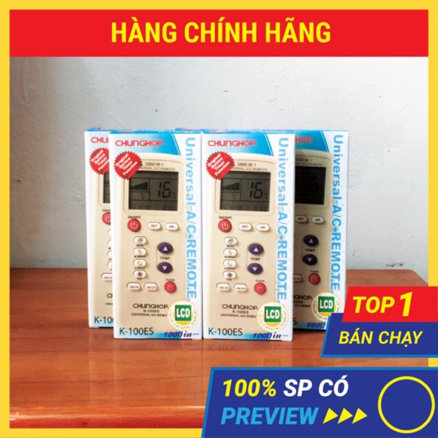 Điều khiển đa năng điều hoà Chunghop K-100ES thích hợp 1000 máy điều hoà