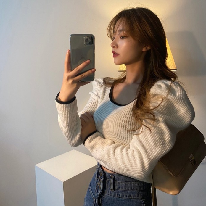 Áo thun gân nữ tay dài Emilyshop ulzzang