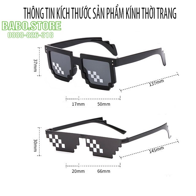 Kính THUG LIFE- kính THUNGLIKE 6 chấm giá rẻ, kính thời trang nam nữ thunglife kiểu dáng hàn quốc, chất, ngầu | BigBuy360 - bigbuy360.vn