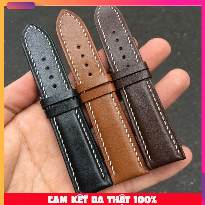 Dây đồng hồ da bò nhập khẩu khâu tay handmade