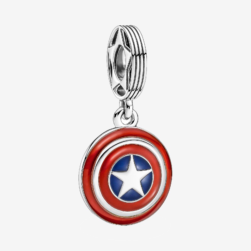 PANDORA Vòng Đeo Tay Gắn Mặt Biểu Tượng Siêu Anh Hùng Phong Cách Marvel