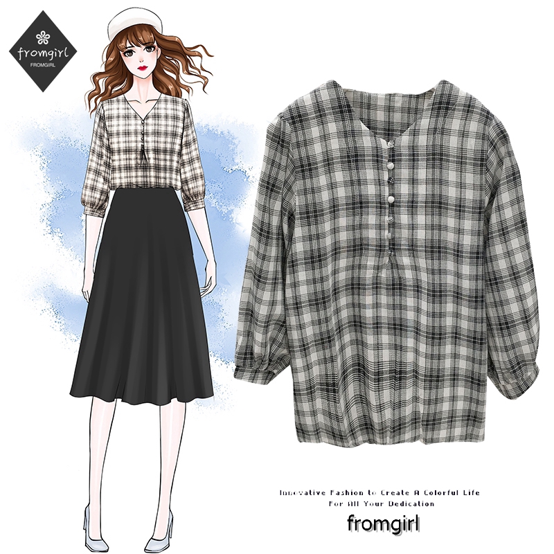 Áo Khoác Sơ Mi Nữ Tay Lửng Kẻ Sọc Caro Thời Trang | BigBuy360 - bigbuy360.vn