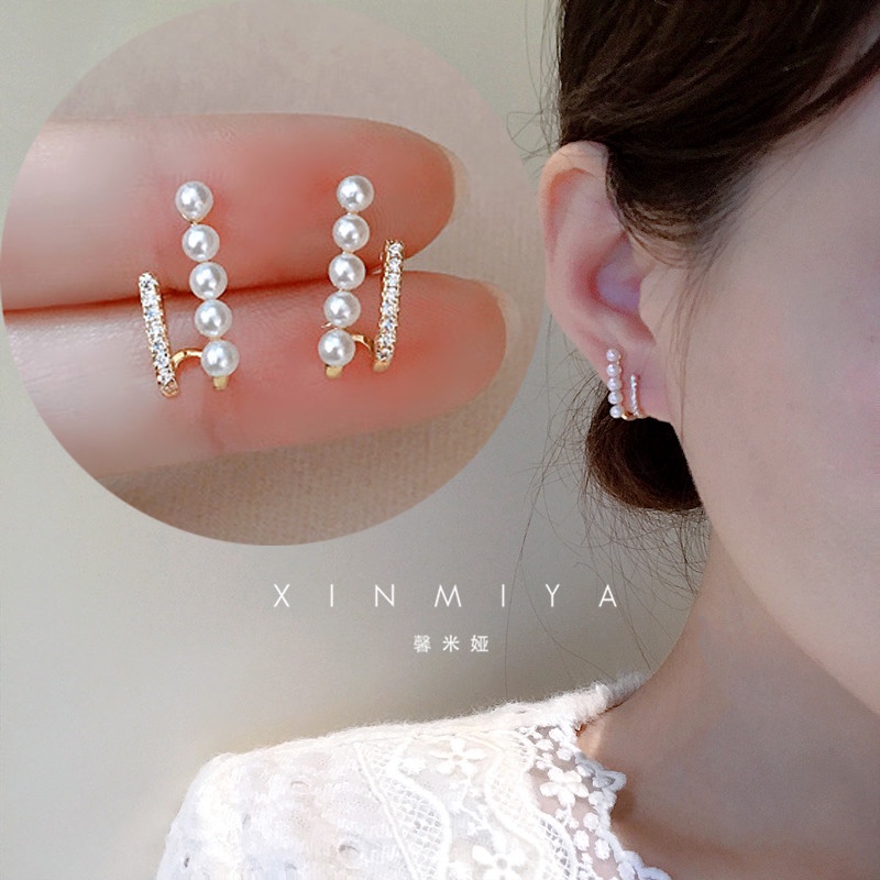 Khuyên Tai Đính Ngọc Trai Cao Cấp Sang Trọng Thời Trang Mùa Hè Phong Cách Hàn Quốc Dành Cho Nữ 2022