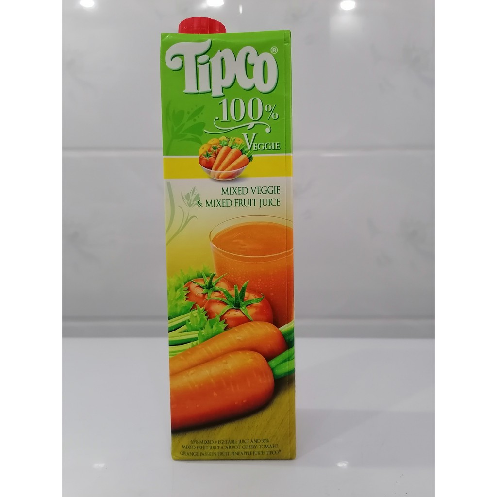 [1 Lít – RAU CỦ] Nước ép Rau củ & Trái cây [Thailand] TIPCO Mixed Veggie & Fruit Juice (halal) (cac-hk)