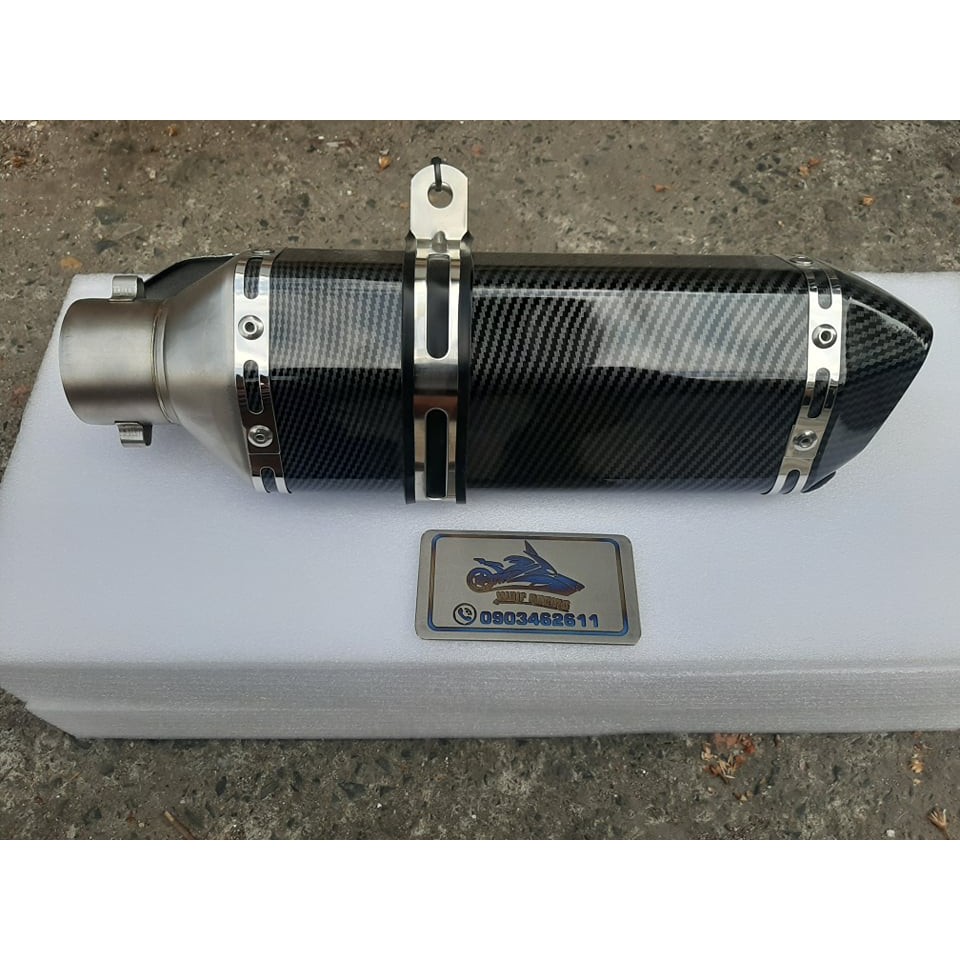 Pô Akrapovic carbon sơn mini