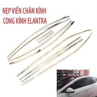 Nẹp viền chân kính, cong kính xe Hyundai Elantra 2016 - 2021- Hàng xịn