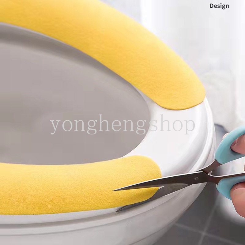 Bộ 2 vỏ bọc bệ ngồi Toilet tự dính có thể giặt và tái sử dụng