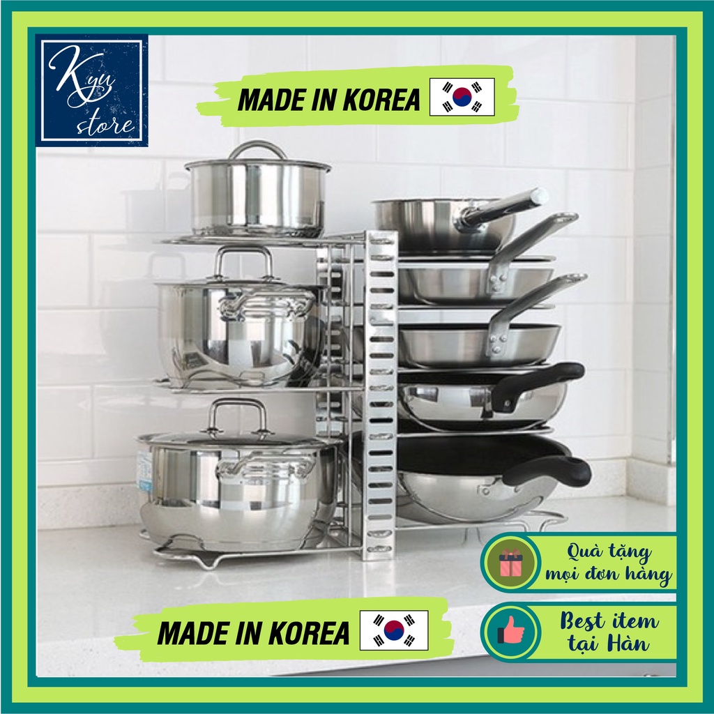 Giá đỡ nồi bằng thép không gỉ 2 chiều Hàn Quốc [Hàng nội địa Hàn Quốc] - Made in Korea