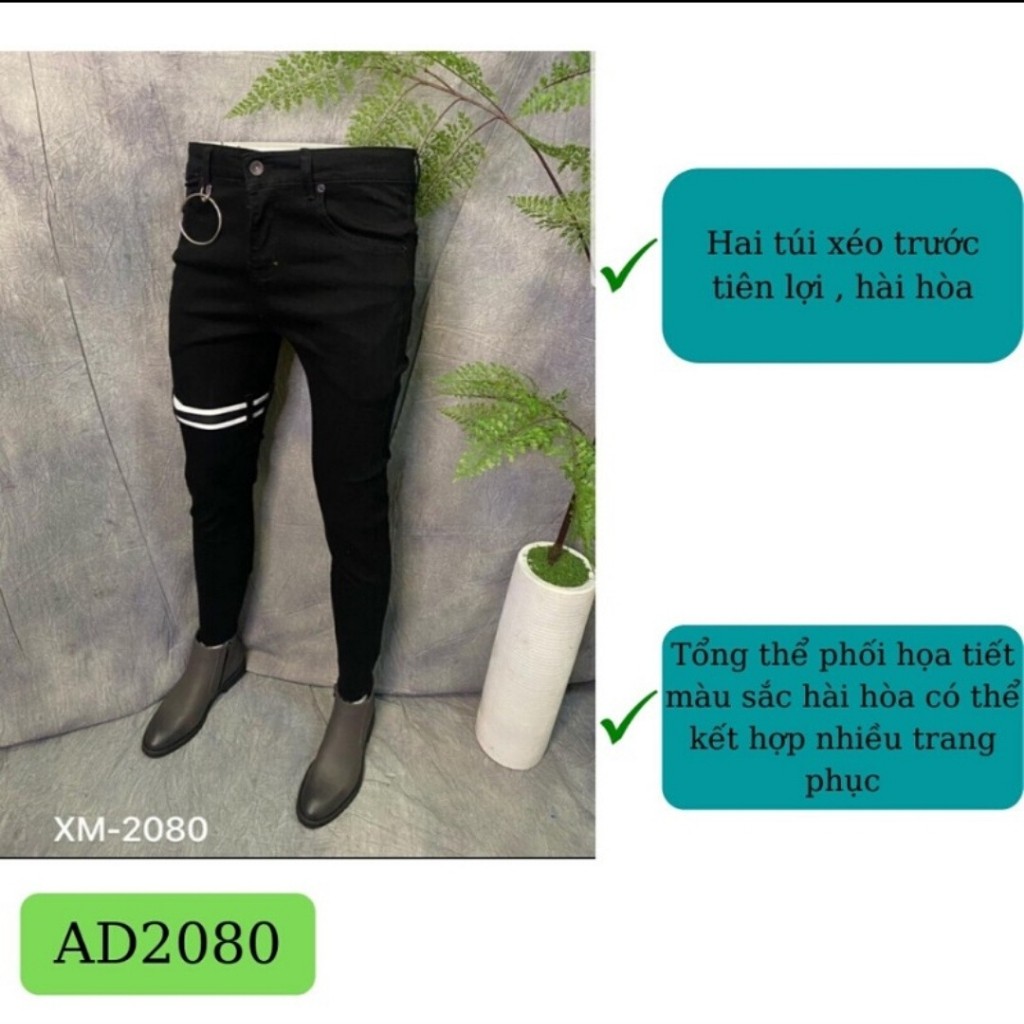 Quần Jean Nam Chất Bò VNXK AD2080TG Đen Phong Cách Soái Ca Mẫu Mới 2020 (44-70KG) | BigBuy360 - bigbuy360.vn